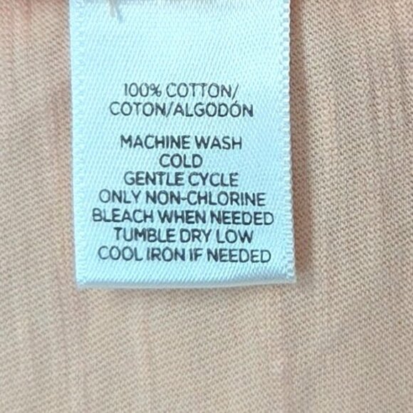 Ann Taylor Loft Sunwashed T-Shirt X-L Peach Cotton Short Sleeves - Picture 6 of 6